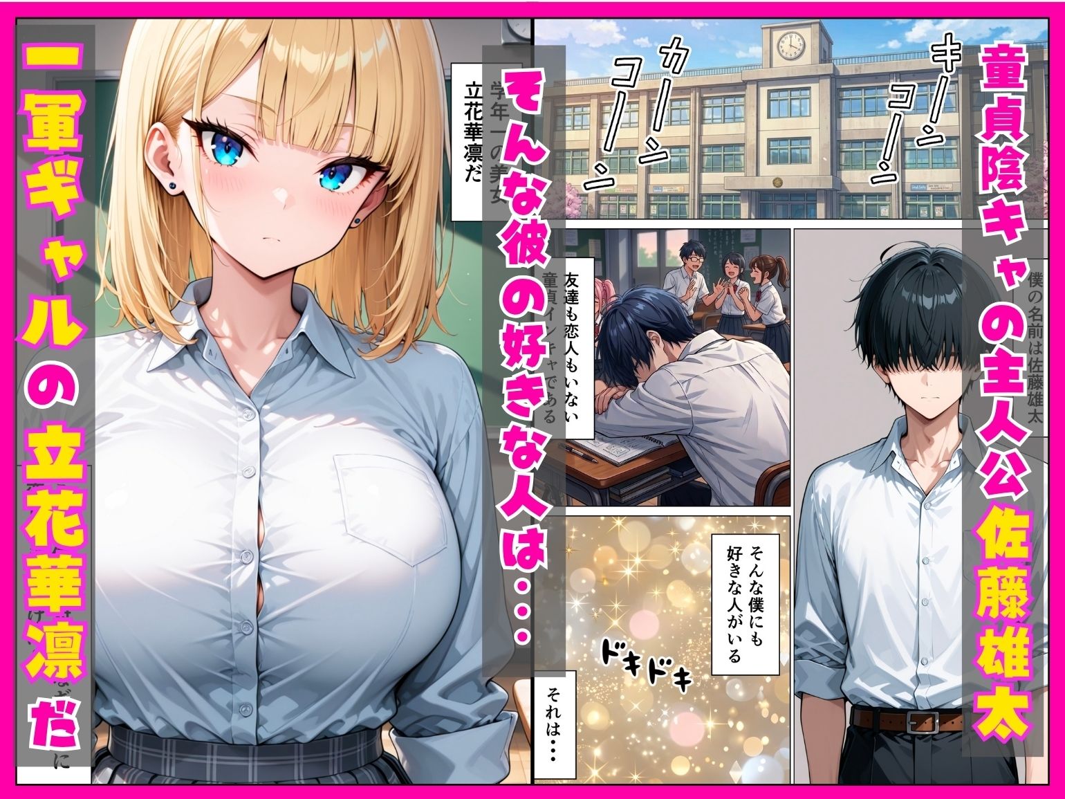 童貞陰キャの僕が一軍ギャルと甘々中出しセックスした話 サンプル1ページ目