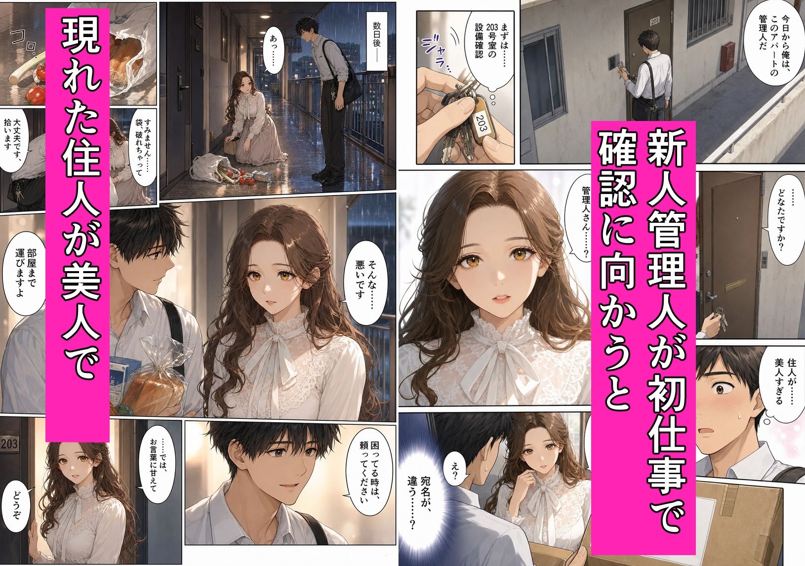 アパートの管理人になったら住人が美人だった件 サンプル1ページ目