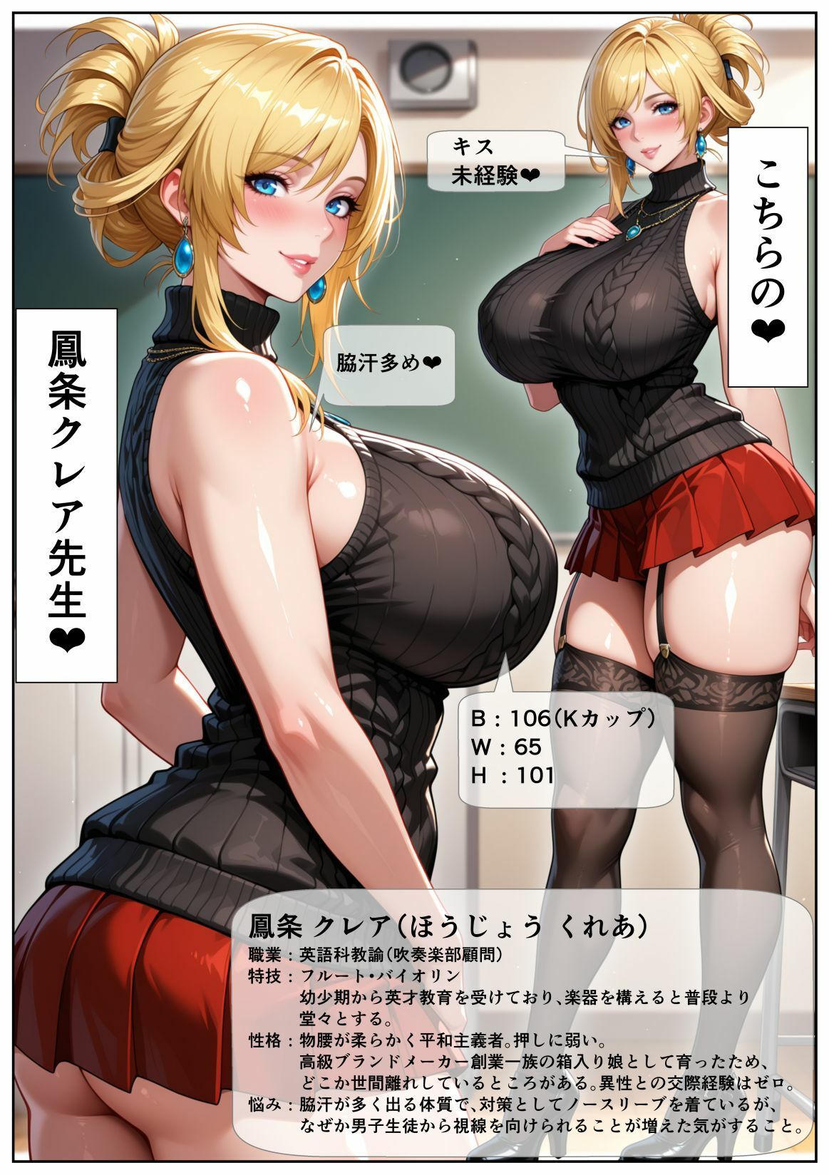 極上エロボディ先生を催●アプリで常識改変して自分専用のオナホにする話〜鳳条クレア先生編〜 サンプル3ページ目