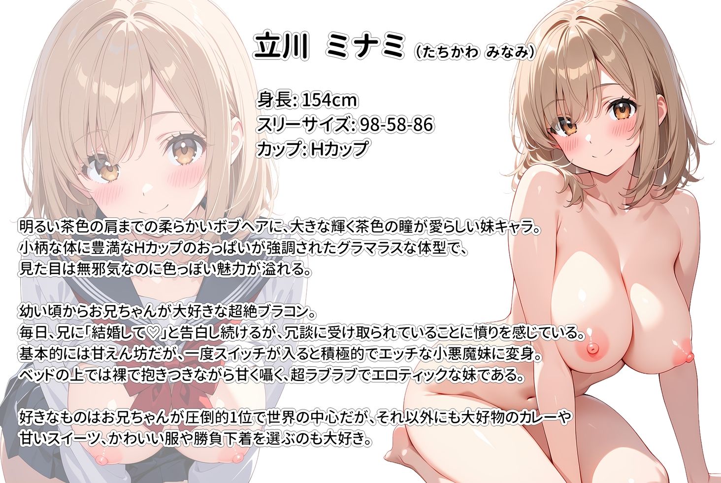 間違って媚薬を飲んで発情しちゃった爆乳妹が大好きな兄に中出しおねだりしてきた！ サンプル10ページ目