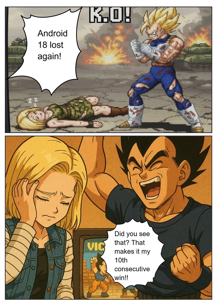 ［English］Android 18 is seduced by a Saiyan during a brief time alone with him while drinking. While Krillin is asleep， she continues to have sex with the Saiyan until morning... サンプル3ページ目