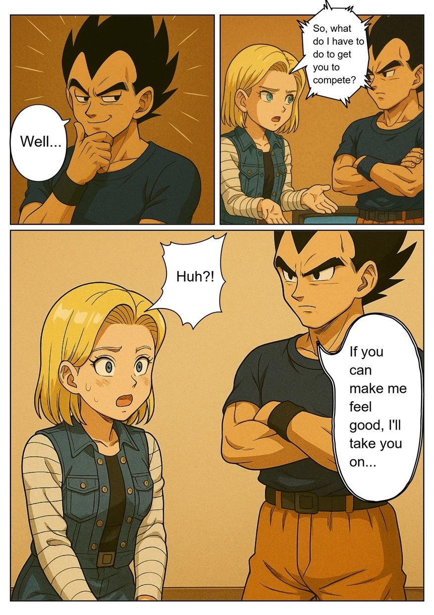 ［English］Android 18 is seduced by a Saiyan during a brief time alone with him while drinking. While Krillin is asleep， she continues to have sex with the Saiyan until morning... サンプル6ページ目