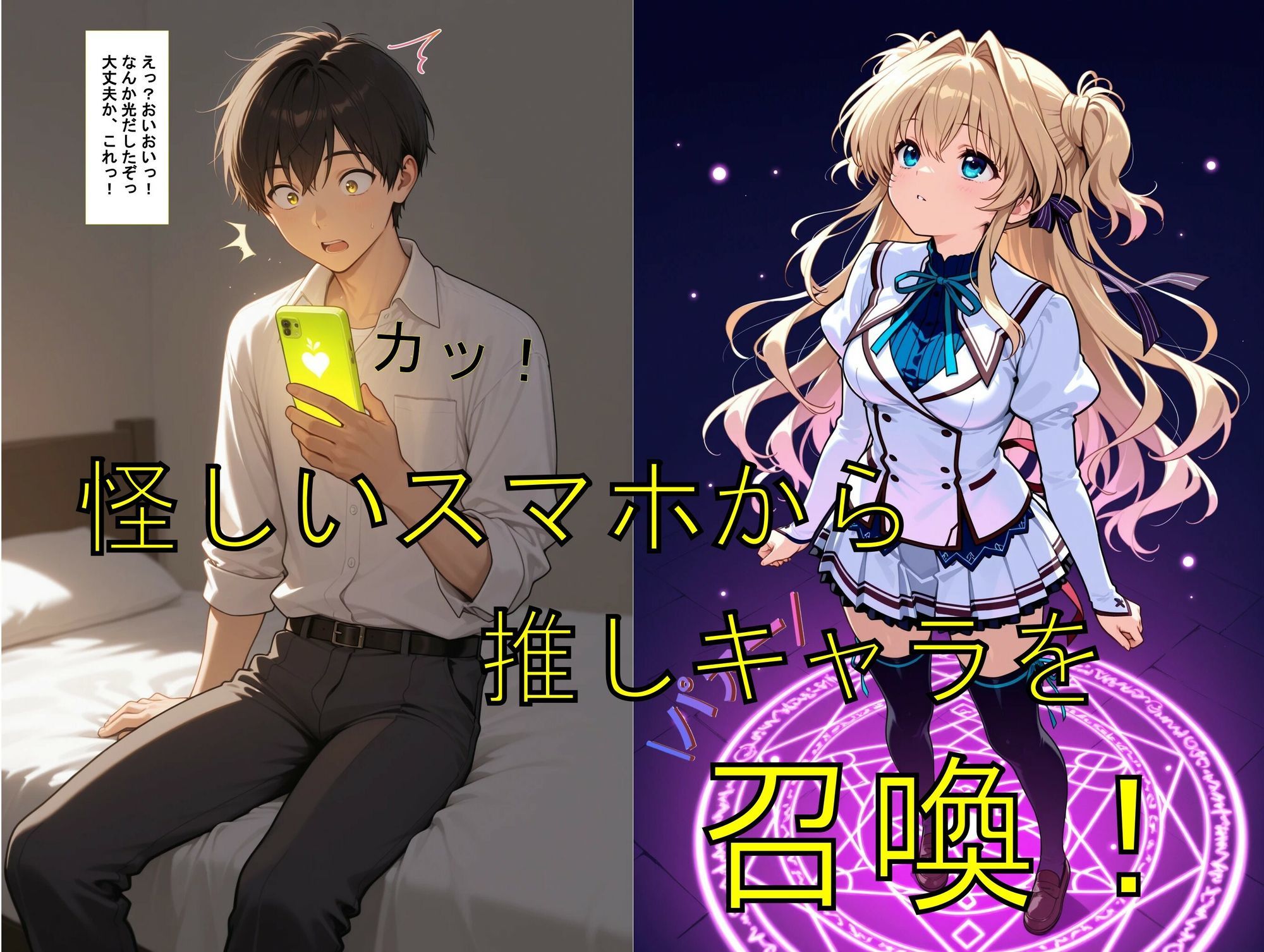 推しキャラ召喚した俺！ ツンデレ？いえいえデレデレ美少女を堪能する 〜瀬〇  愛理〜ver サンプル1ページ目