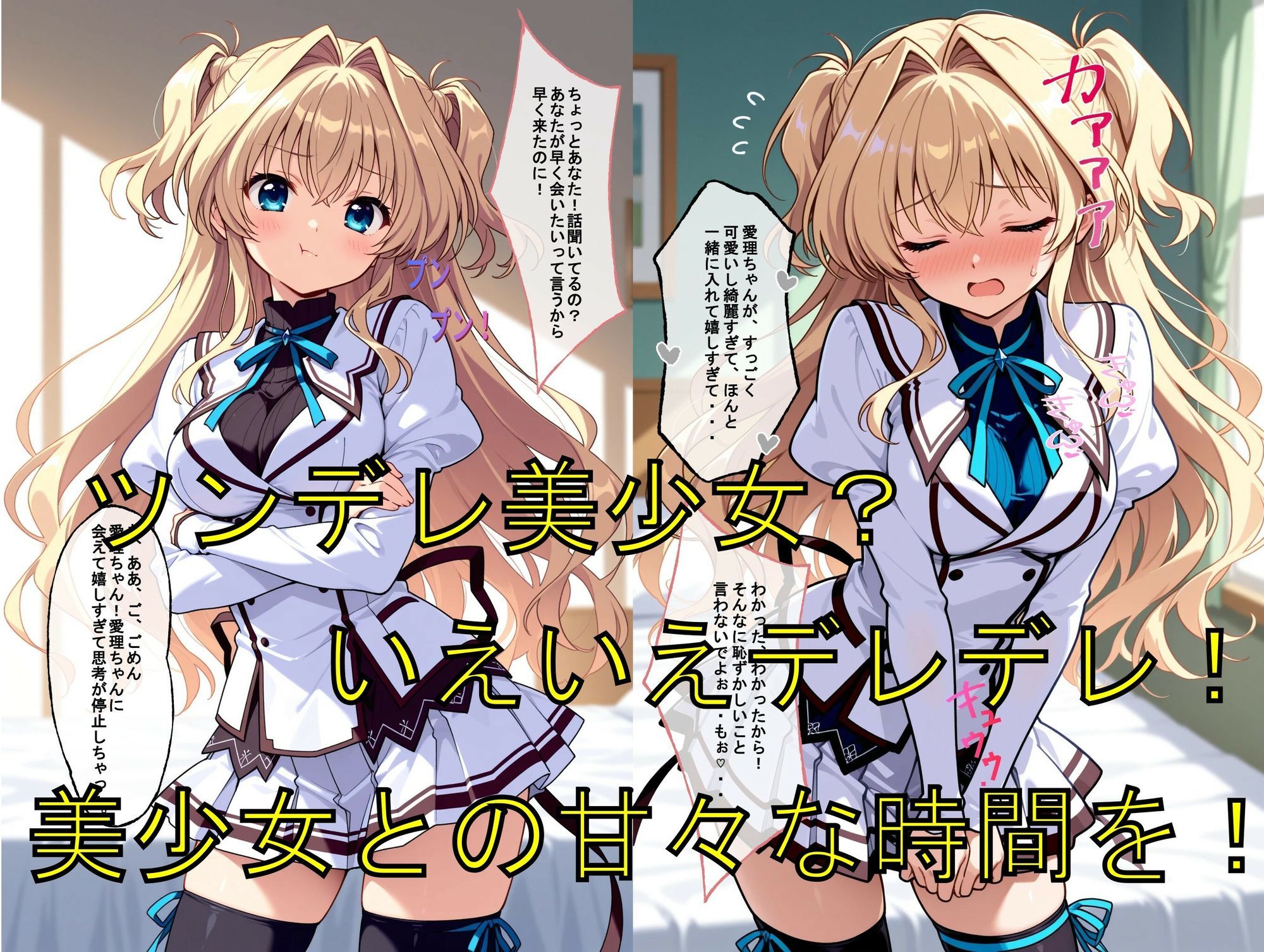 推しキャラ召喚した俺！ ツンデレ？いえいえデレデレ美少女を堪能する 〜瀬〇  愛理〜ver サンプル2ページ目