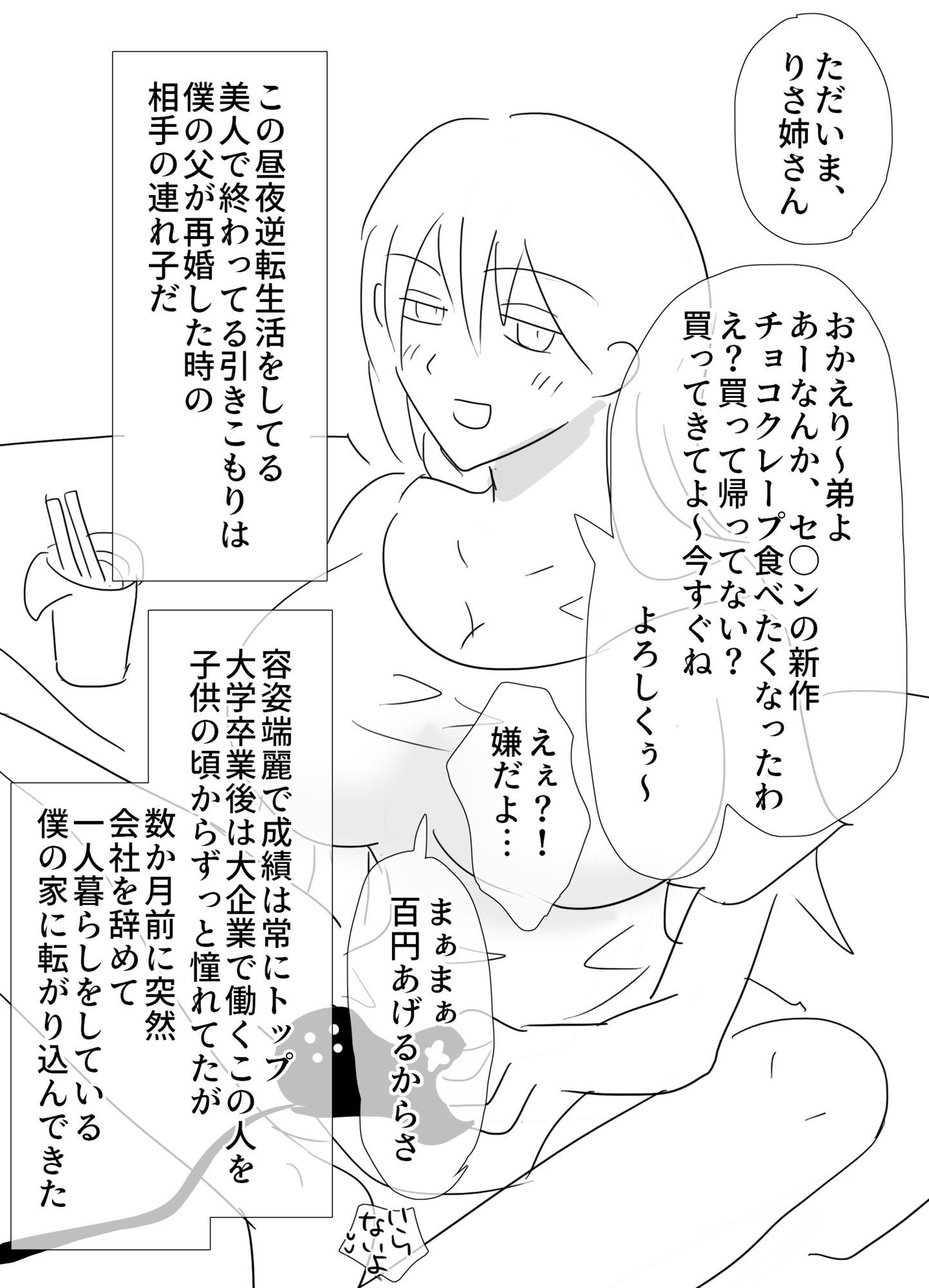 だらしない義姉とエッチ サンプル1ページ目