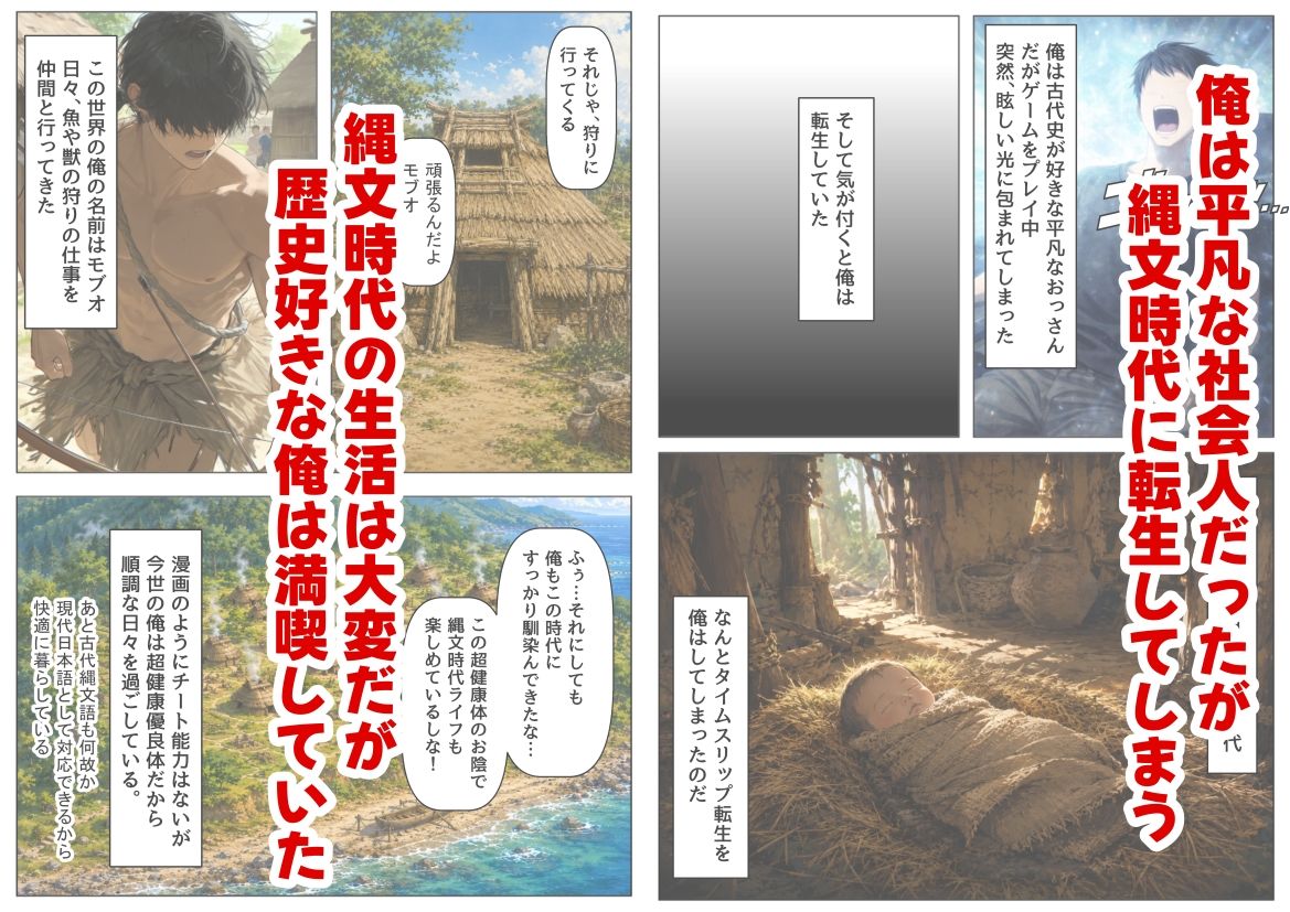 縄文時代に俺が転生したら、性風習が叡智すぎた件 サンプル1ページ目