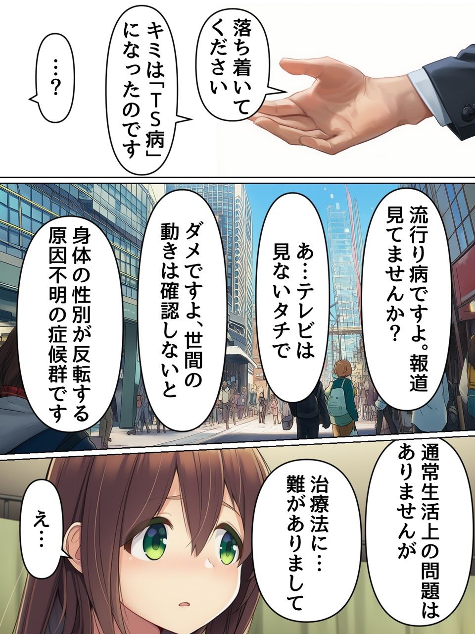 TS病で女体化しちゃった男子が治療の為セックスするハメになった話 サンプル4ページ目