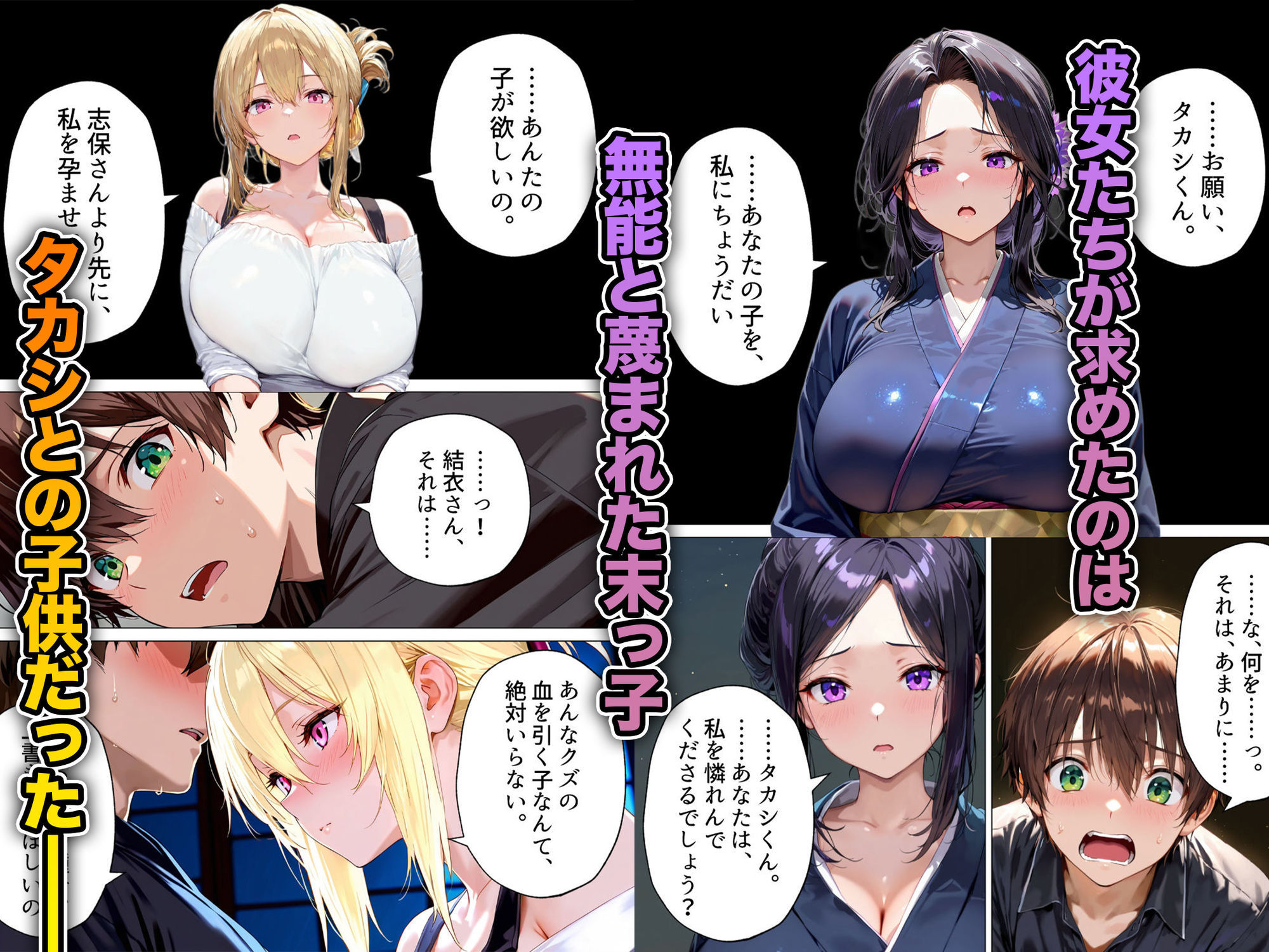 種付けの代役 〜期待外れの末っ子が、二人の兄嫁に托卵を強要されるまで〜 サンプル2ページ目