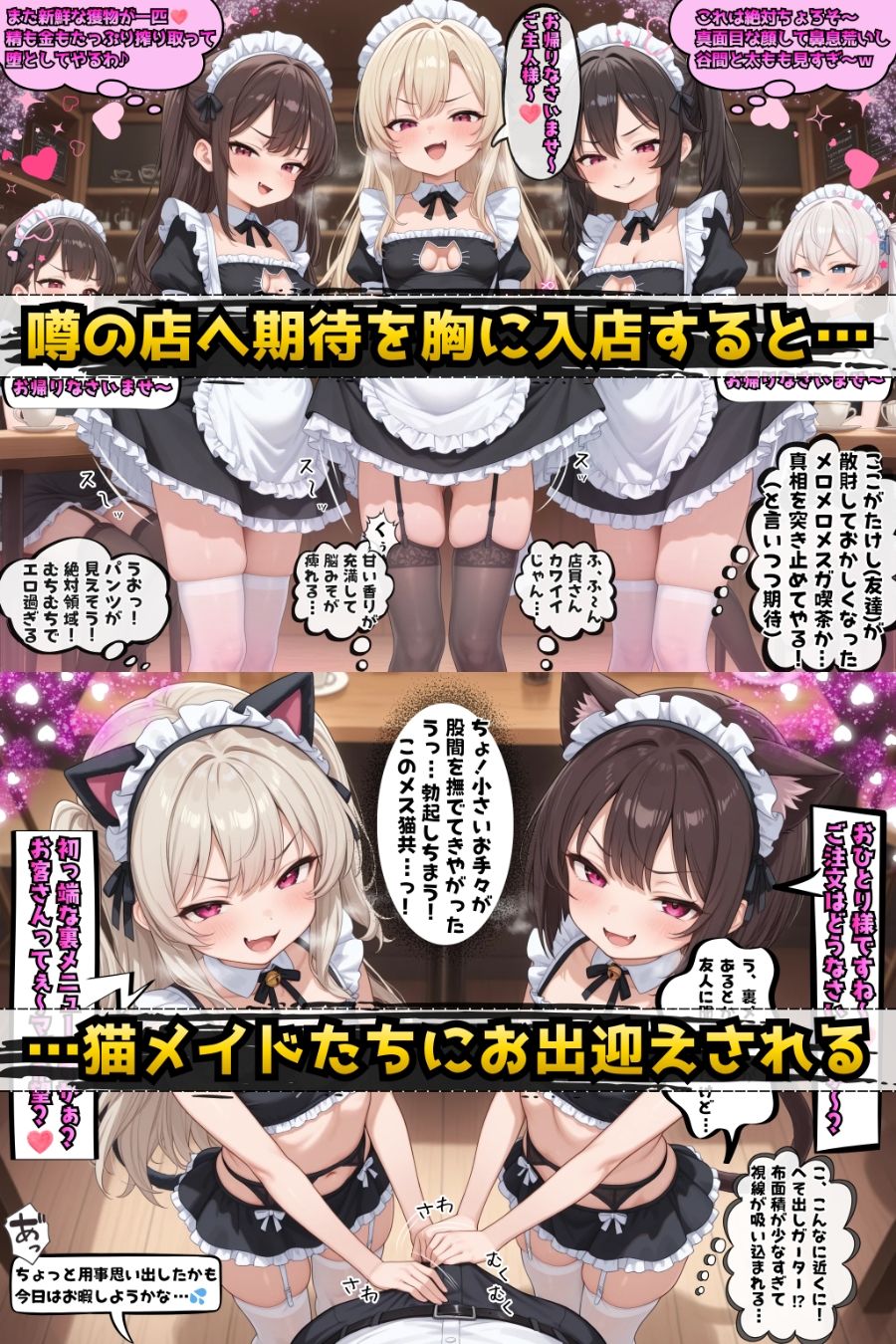 甘堕ちメスガ喫茶へようこそ！〜気づいた頃にはマゾ堕ちしてました〜 サンプル1ページ目