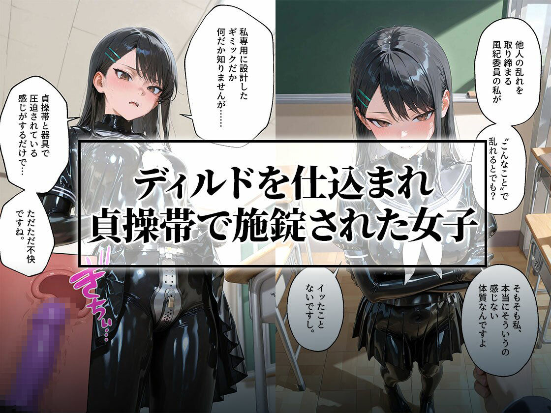 【貞操帯×未開発陥落】逃げ場のない絶頂漬けに思考がとろける風紀委員 サンプル1ページ目