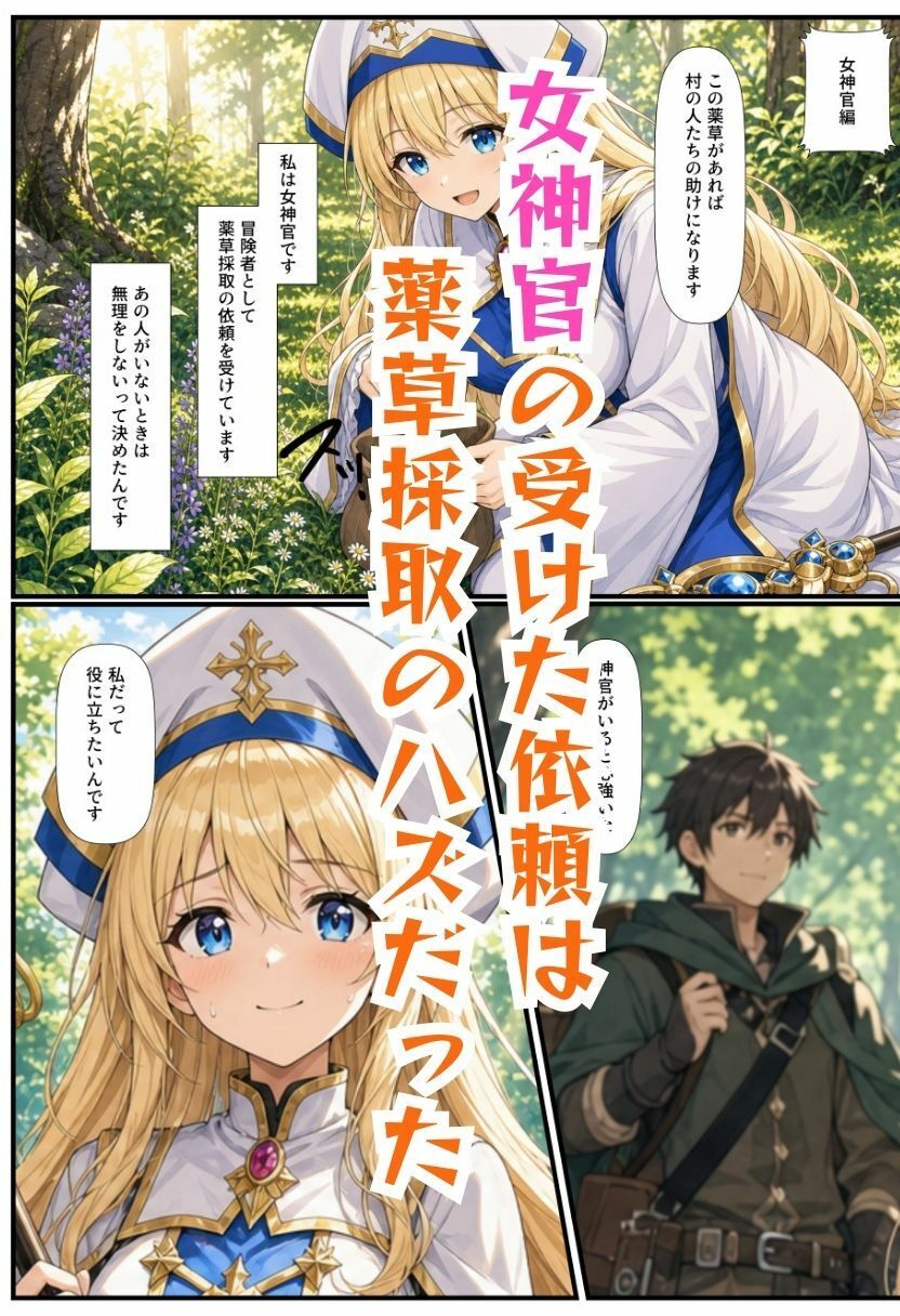 【ゴブリン姦】ゴブスレ異世界ヒロインが拘束調教されメス堕ち〜エルフ妖精弓手・女神官・牛飼娘〜 サンプル1ページ目