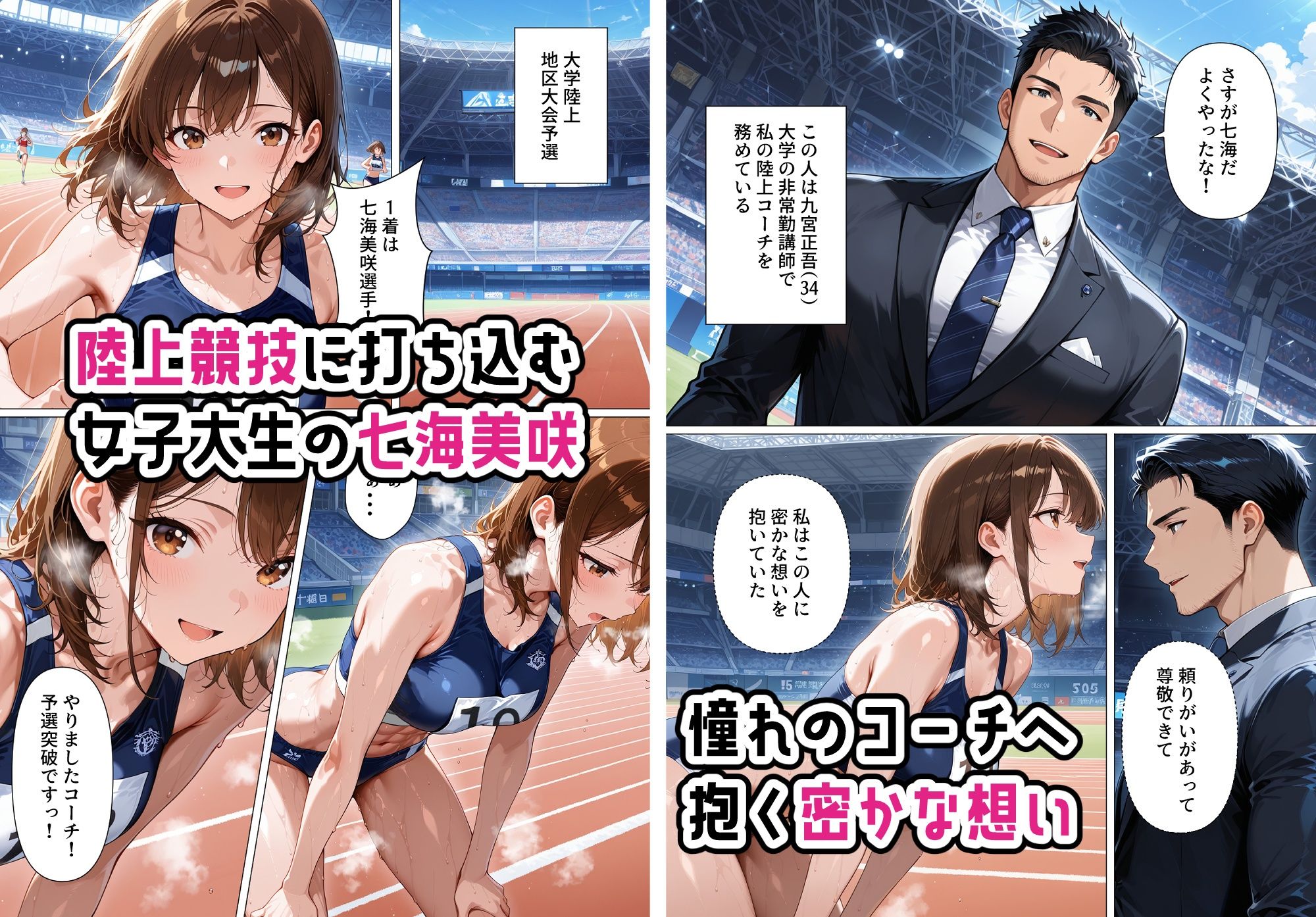 陸上女子・七海美咲のハードなトレーニング サンプル1ページ目