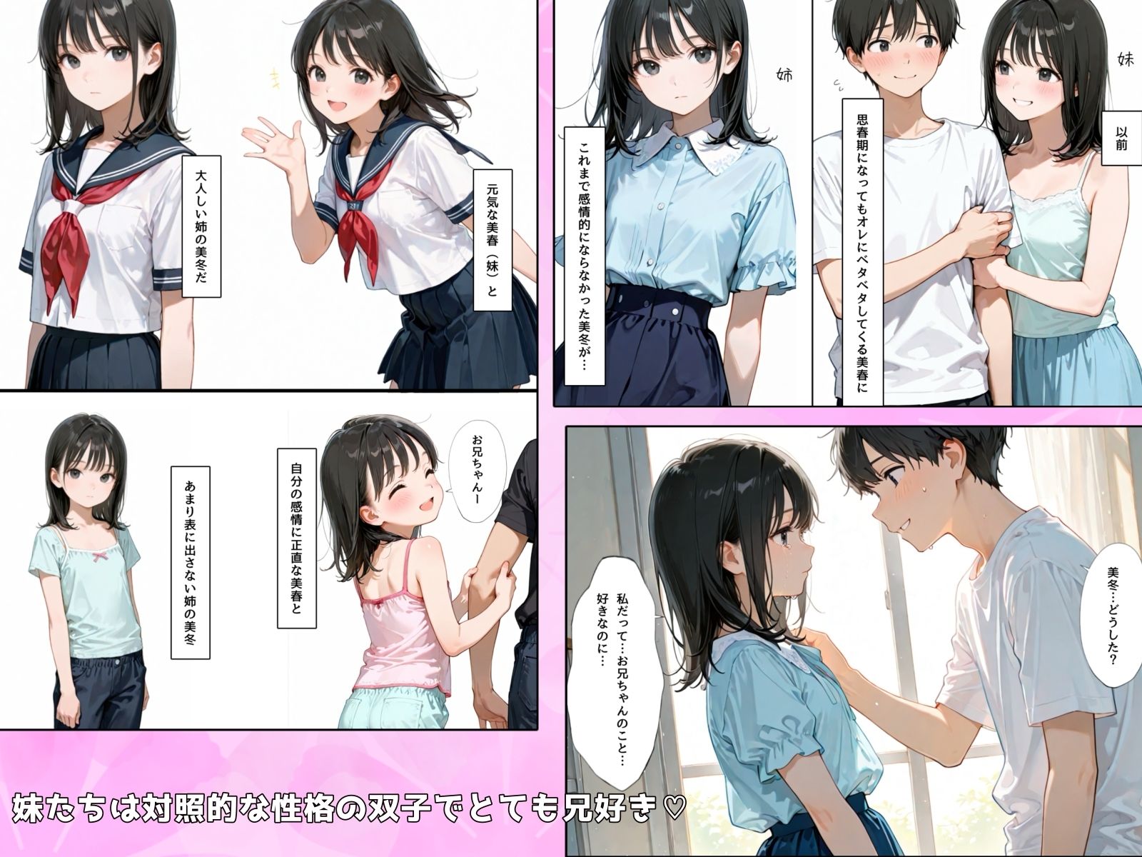 双子の妹が兄離れしてくれない サンプル2ページ目