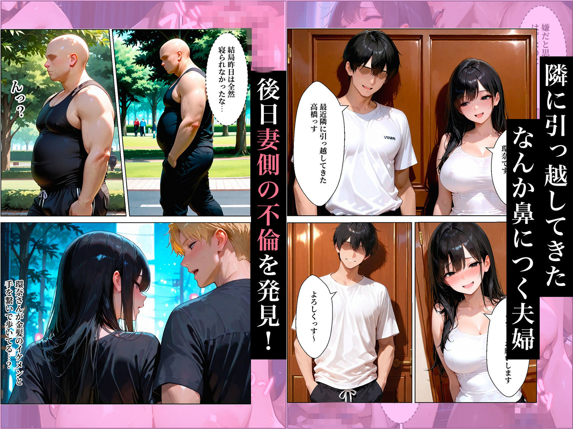 隣人の人妻の弱みを握ってデカチンで犯しまくった話 サンプル1ページ目