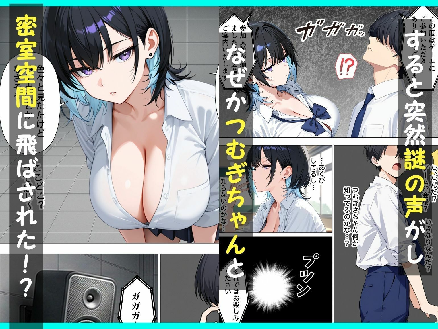 童貞陰キャの僕がジト目クールギャルと絶頂しないと出られない部屋で生ハメセックスしまくる話 サンプル3ページ目