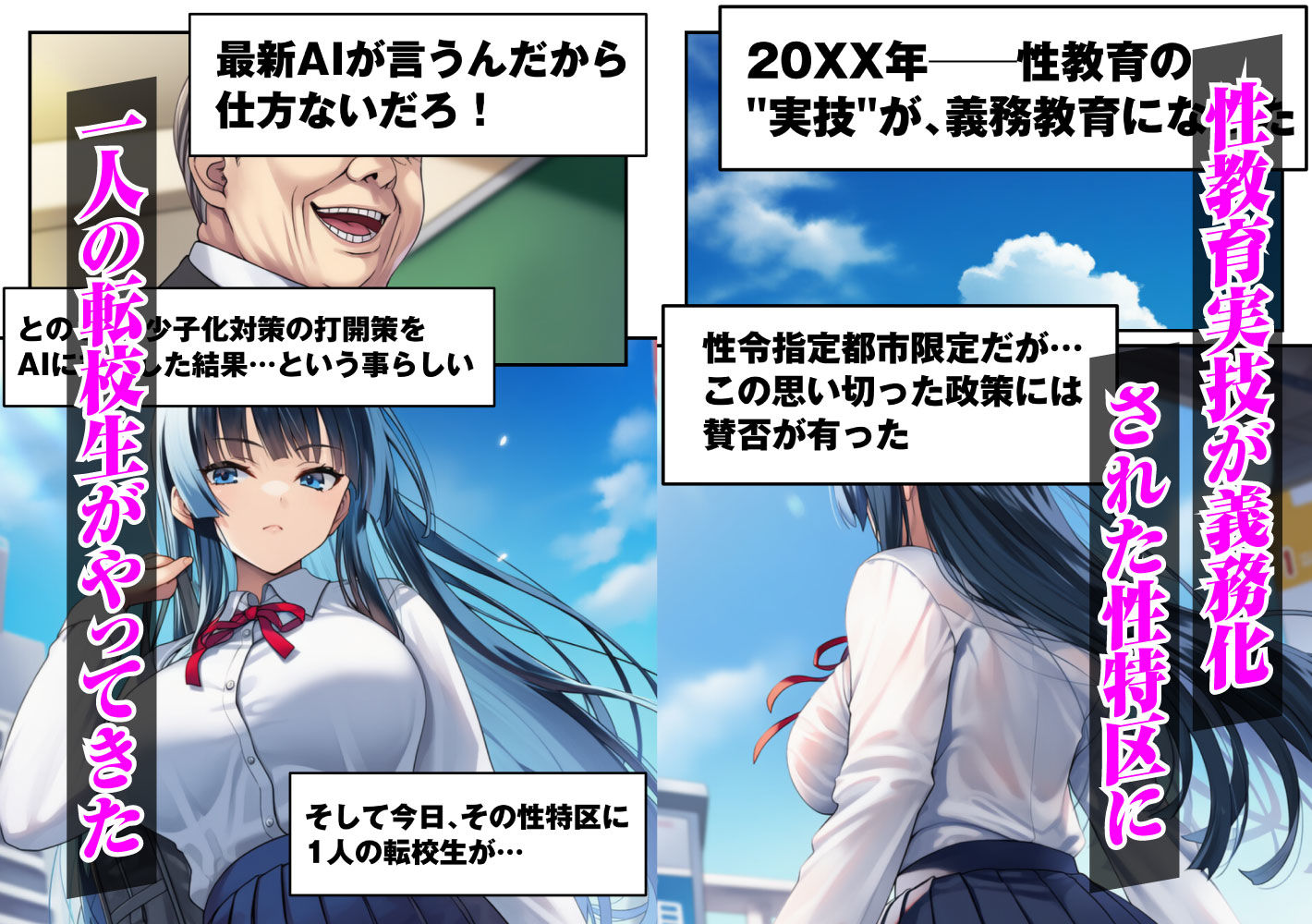 ずっと好きだった強気な俺の幼馴染が、セックス実習で目の前で堕とされた話〜性教育実技が義務化された世界〜 サンプル1ページ目