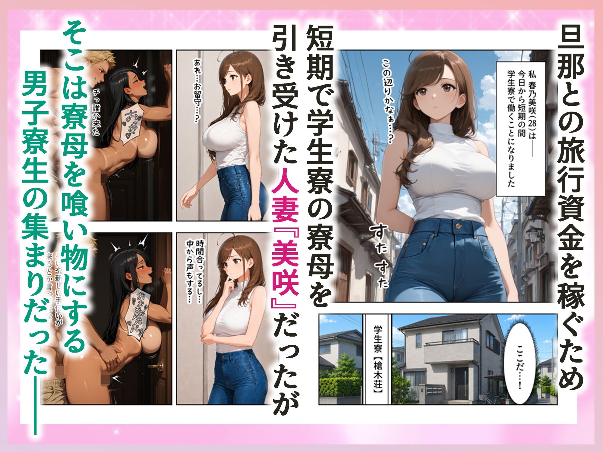 人妻寮母  清楚な人妻が生徒達に回されてメス堕ちした話 サンプル1ページ目