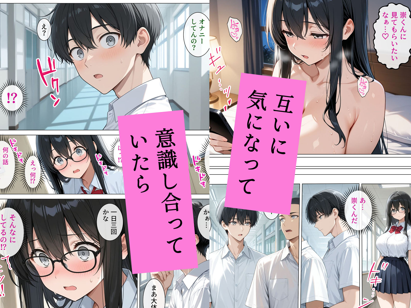 恋愛漫画みたいに互いを意識してたら両想いと分かって性欲全開発情セックス サンプル4ページ目