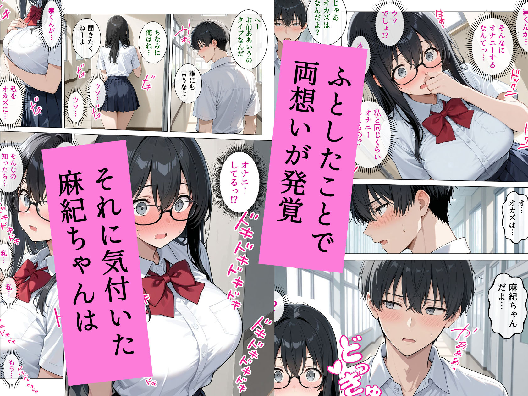 恋愛漫画みたいに互いを意識してたら両想いと分かって性欲全開発情セックス サンプル5ページ目