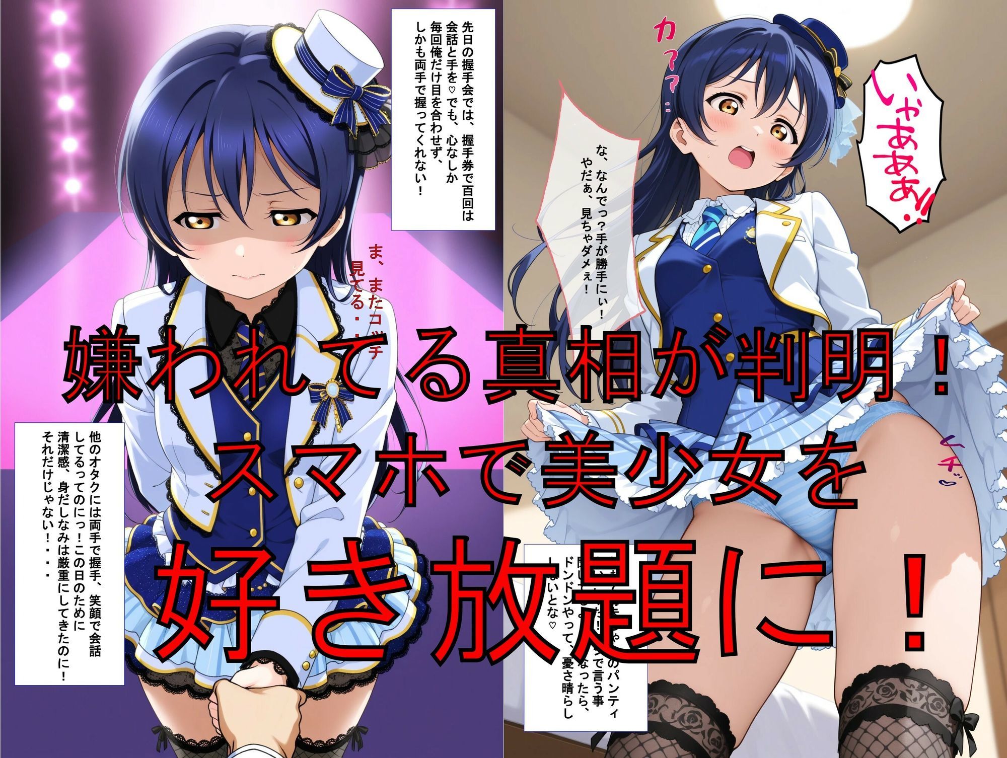 推しキャラ召喚した俺！  トップアイドル美少女を犯しつくす！  〜園〇  海未〜ver サンプル2ページ目