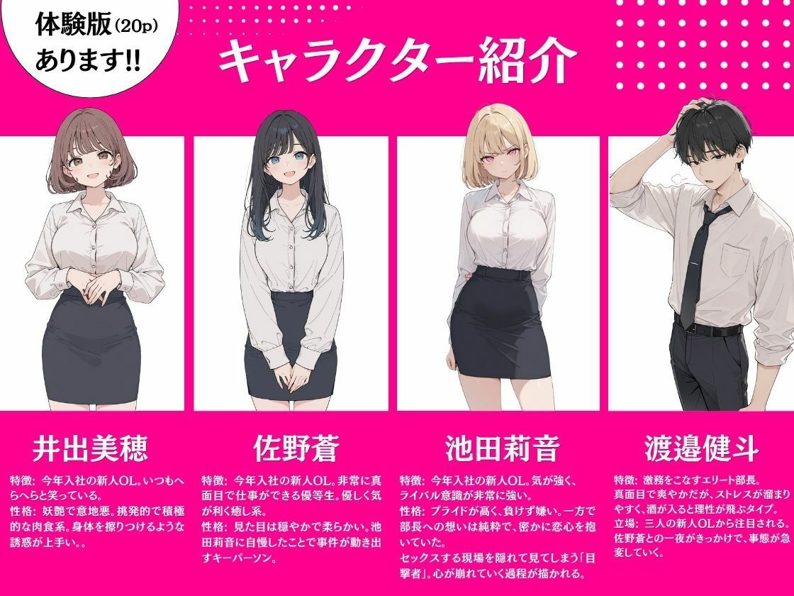 新人OLの甘い罠 〜部長を巡る三人の誘惑〜 サンプル1ページ目