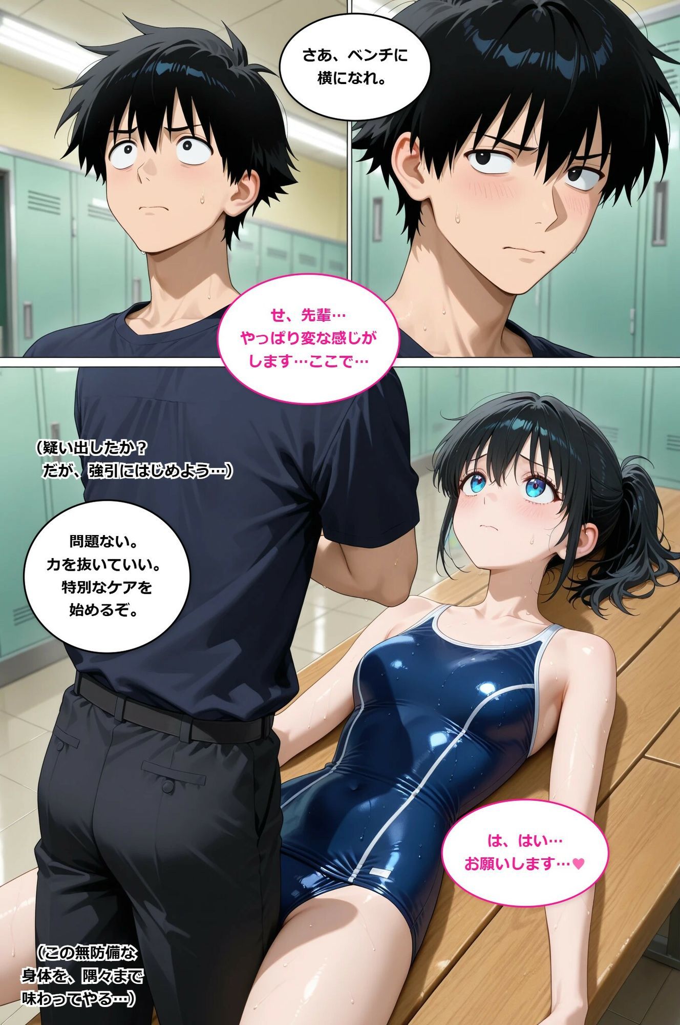 放課後の特別指導〜水泳部の先輩に、ぜんぶ教えてもらいました〜 サンプル3ページ目