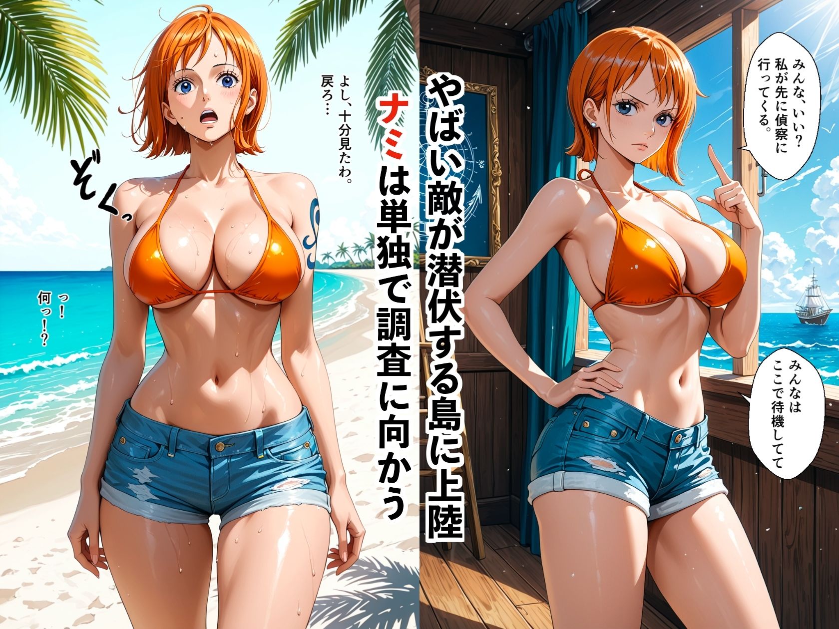 航海士ナミ  メス堕ち  大海賊に肉便器化された中出し調教 サンプル1ページ目