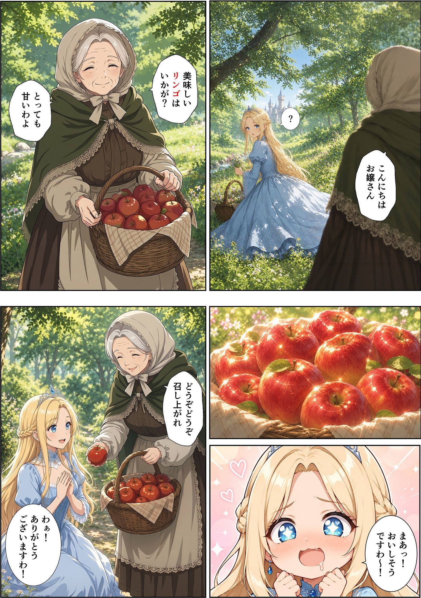 魔女の呪いで眠ってしまったお姫さまにハゲデブおじさんが種付け中出し！ サンプル3ページ目