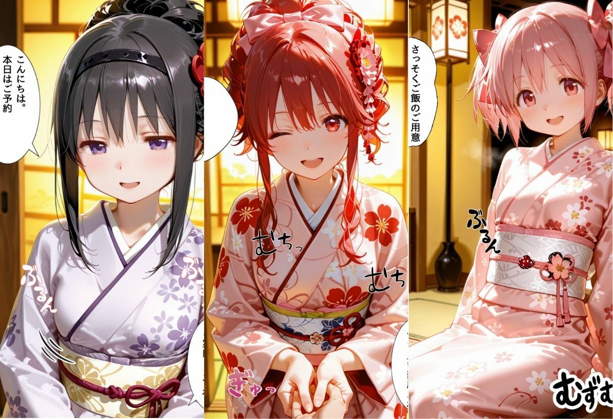ゆけむり温泉旅館の女将さんをデカチンでメス堕ちさせた話   魔◯少女ま◯か☆マギ◯編 サンプル1ページ目