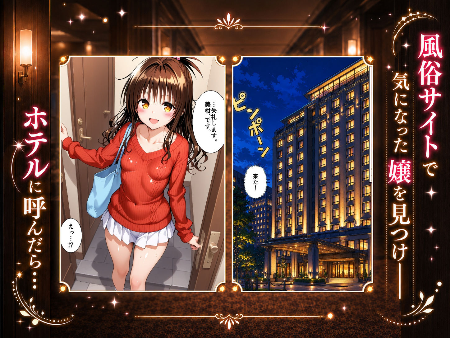 扉を開けたら美〇が立っていた サンプル1ページ目