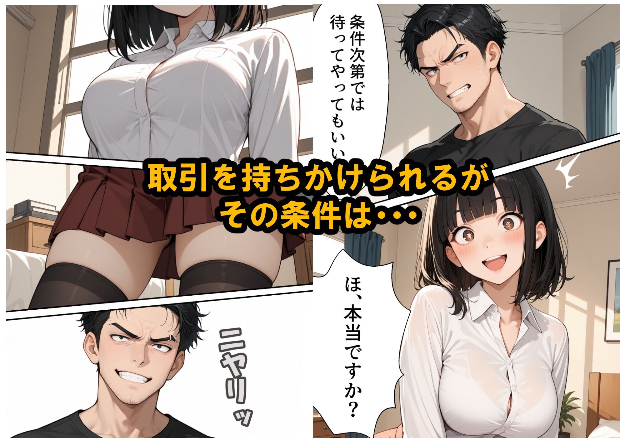 【家賃滞納】清楚系巨乳女子大生が堕ちる「性の取引」大家のエッチな要求にNOと言えない黒髪ロングニーハイ！エスカレートする強●調教 サンプル3ページ目