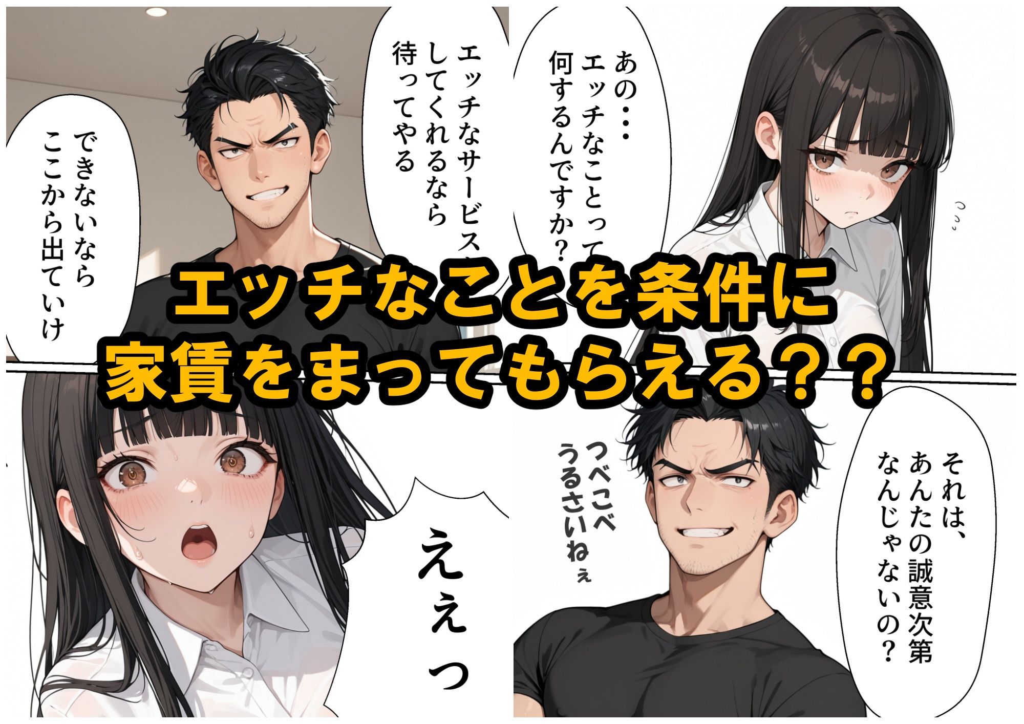 【家賃滞納】清楚系巨乳女子大生が堕ちる「性の取引」大家のエッチな要求にNOと言えない黒髪ロングニーハイ！エスカレートする強●調教 サンプル4ページ目