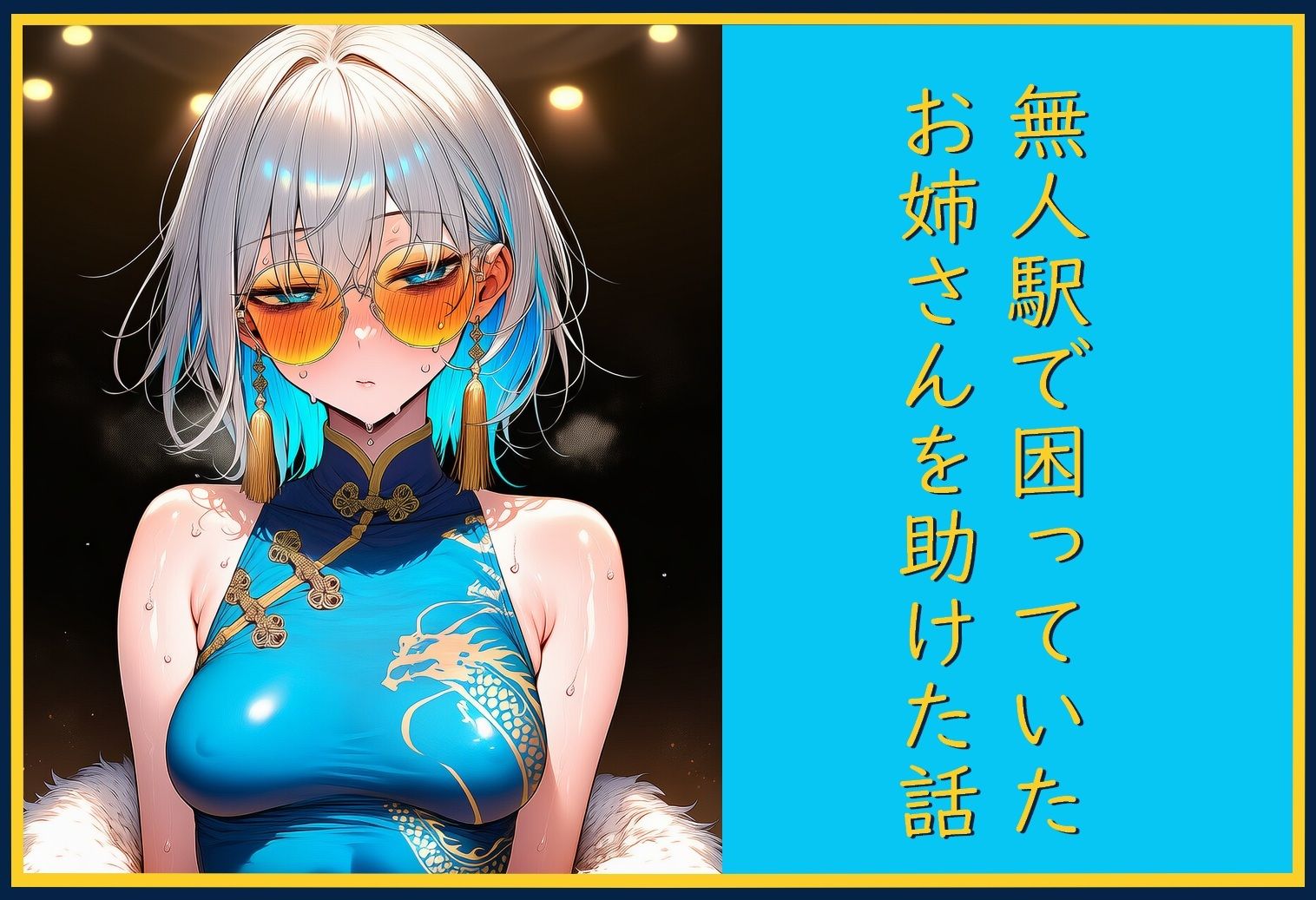 無人駅で困っていたお姉さんを助けた話し サンプル1ページ目
