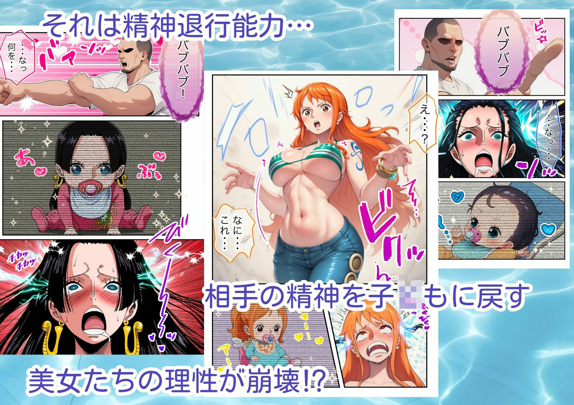 バブバブの実でワンピースヒロインを精神退行（赤ちゃん化）させたら性欲が暴走した話 サンプル2ページ目
