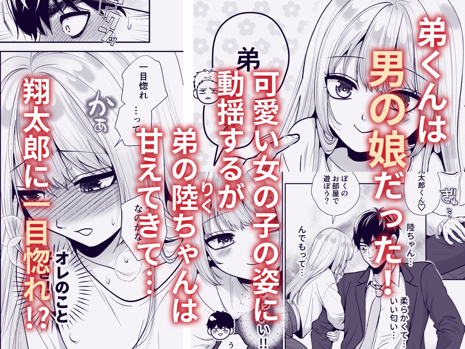 もらった弟くんは雑魚乳首の男の娘でした サンプル2ページ目