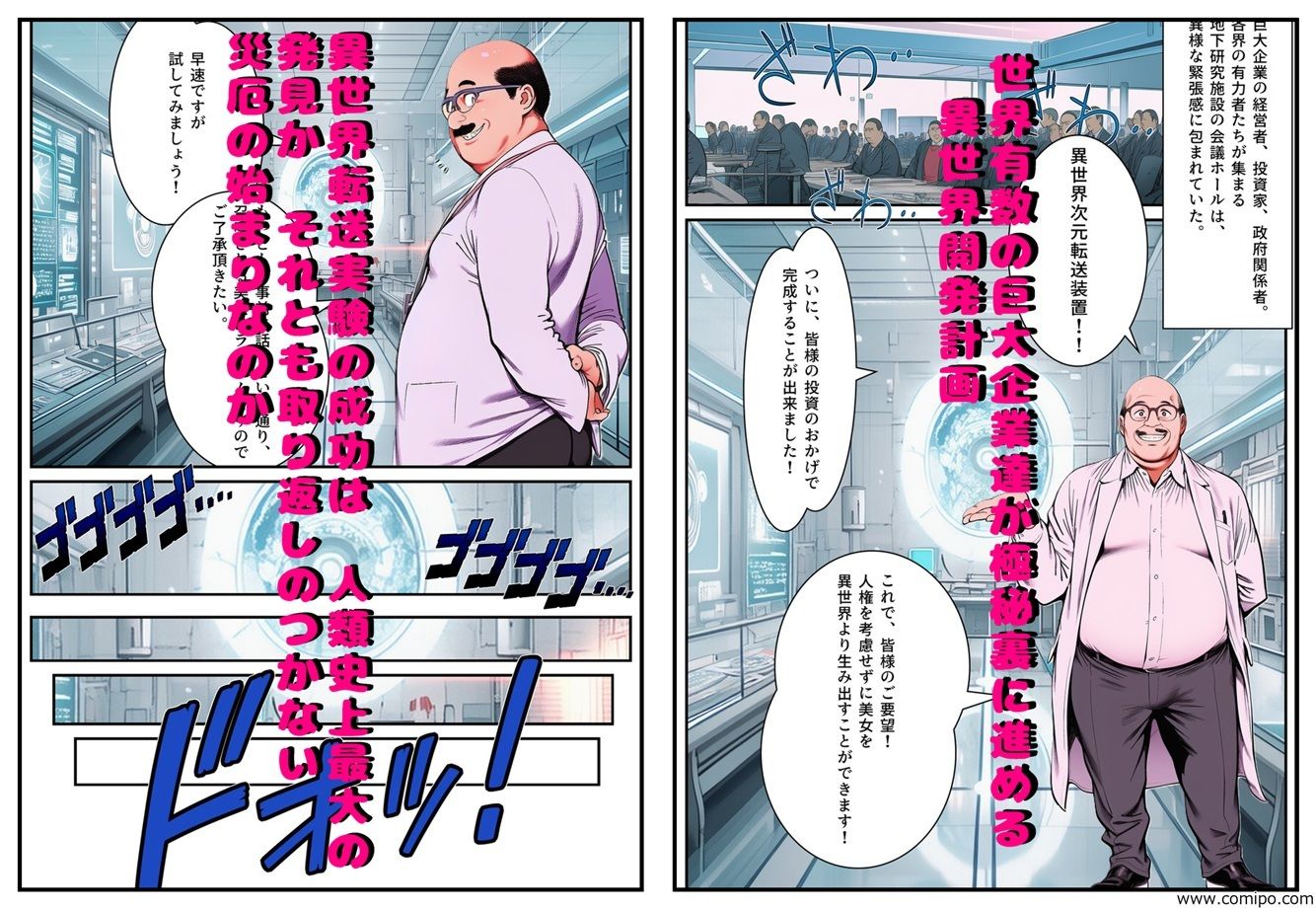 おっさん科学者の異世界転送実験で美少女を召喚してしまった件 サンプル2ページ目