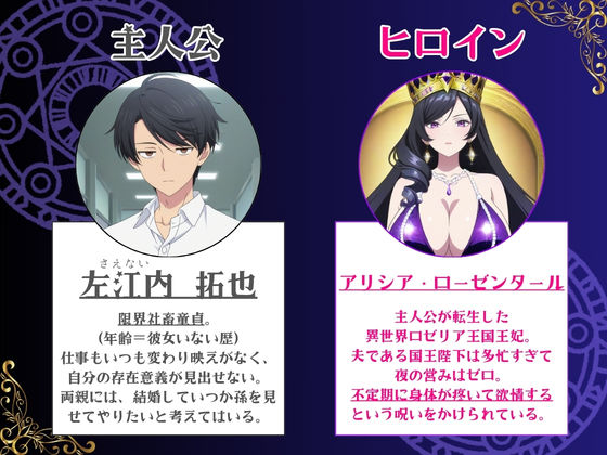 残業帰りに事故死して異世界召喚された限界社畜童貞が覚醒した欲情視スキルで王妃の欲求不満を見抜いてNTR完堕ちさせた件 サンプル1ページ目
