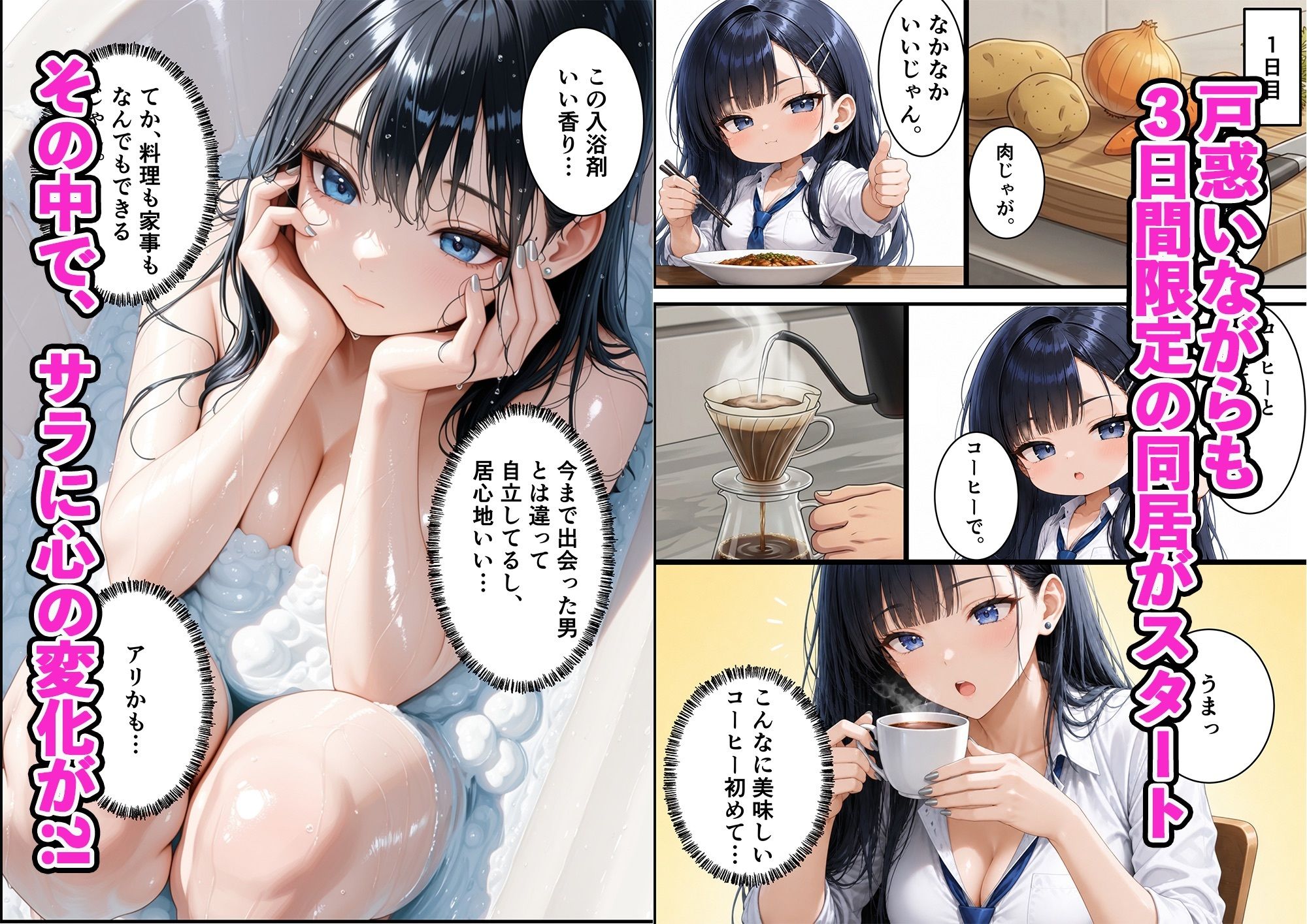 隣人のクールギャルを助けたら実はどスケベで搾取され続ける話 サンプル3ページ目