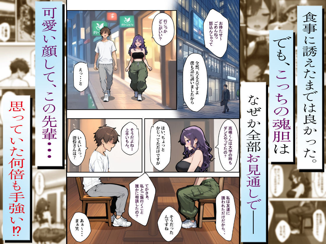 社会人ダンスサークルのお姉さん（25）は、慣れない後輩を自分のペースに巻き込んでチ〇ポを楽しませるのが好きらしい サンプル3ページ目