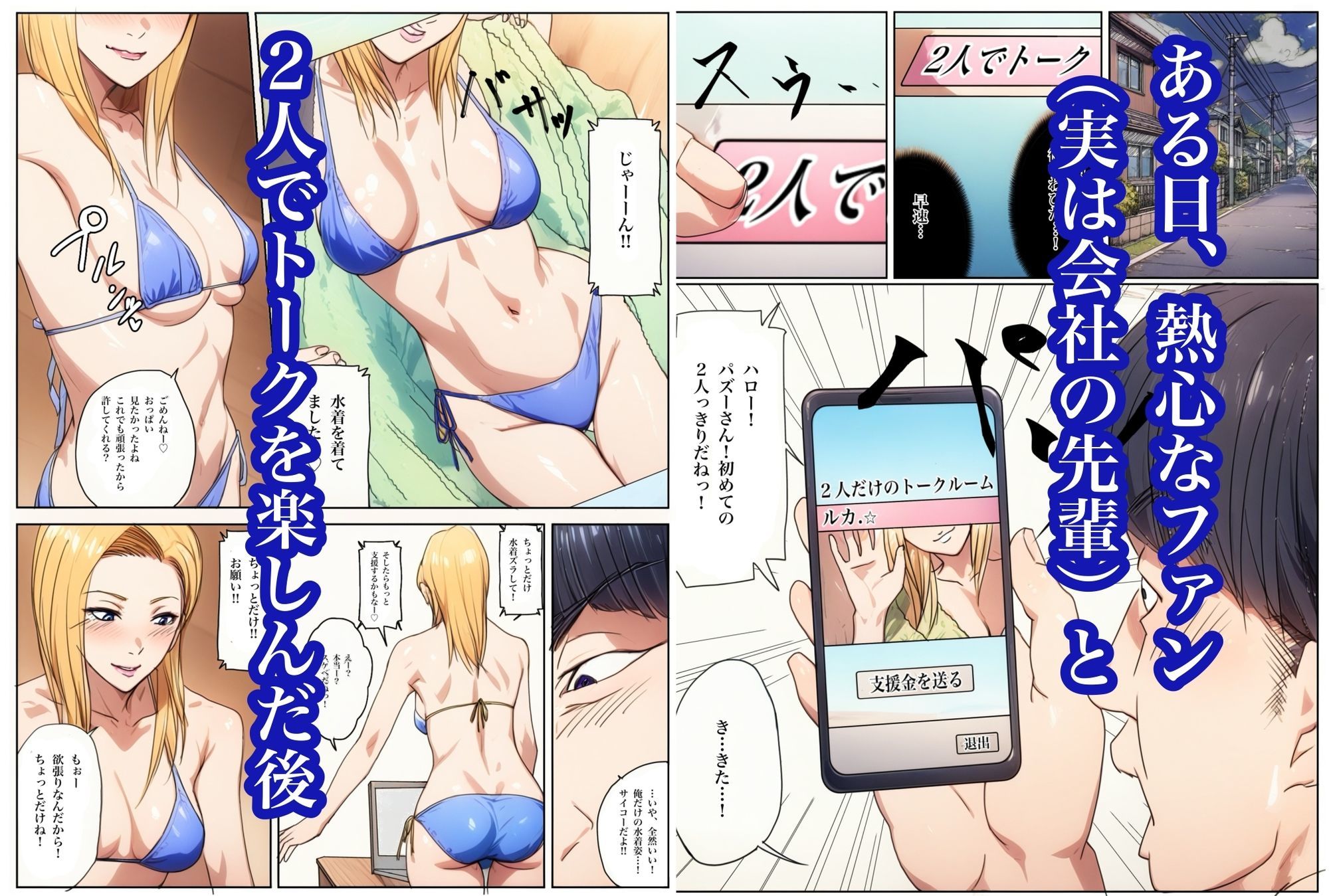 生配信でリモってオナニーしてしまい、弱みを握られてリモコンバイブ入れられた話 サンプル4ページ目