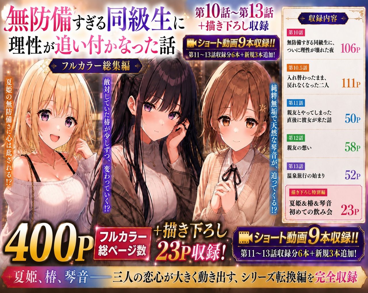 無防備すぎる同級生に、理性が追いつかなかった話【第10〜13話 総集編】 サンプル1ページ目