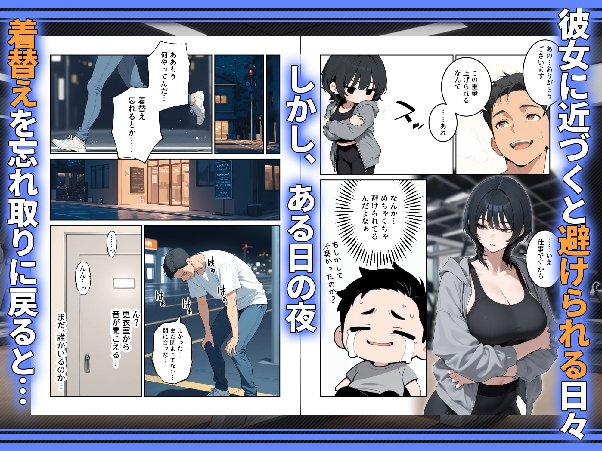 俺を嫌ってると思ってた美人トレーナーが実は体臭に興奮する汗匂いフェチだったので、筋トレ後の蒸れチンコでチン嗅ぎセックスしてあげた話 サンプル2ページ目