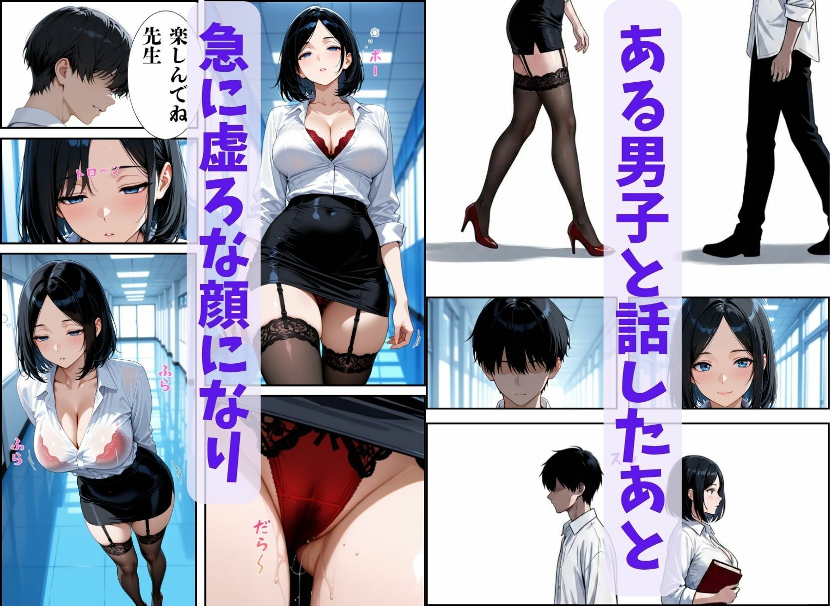 美人教師、淫乱催●術を掛けられて・・・ サンプル3ページ目