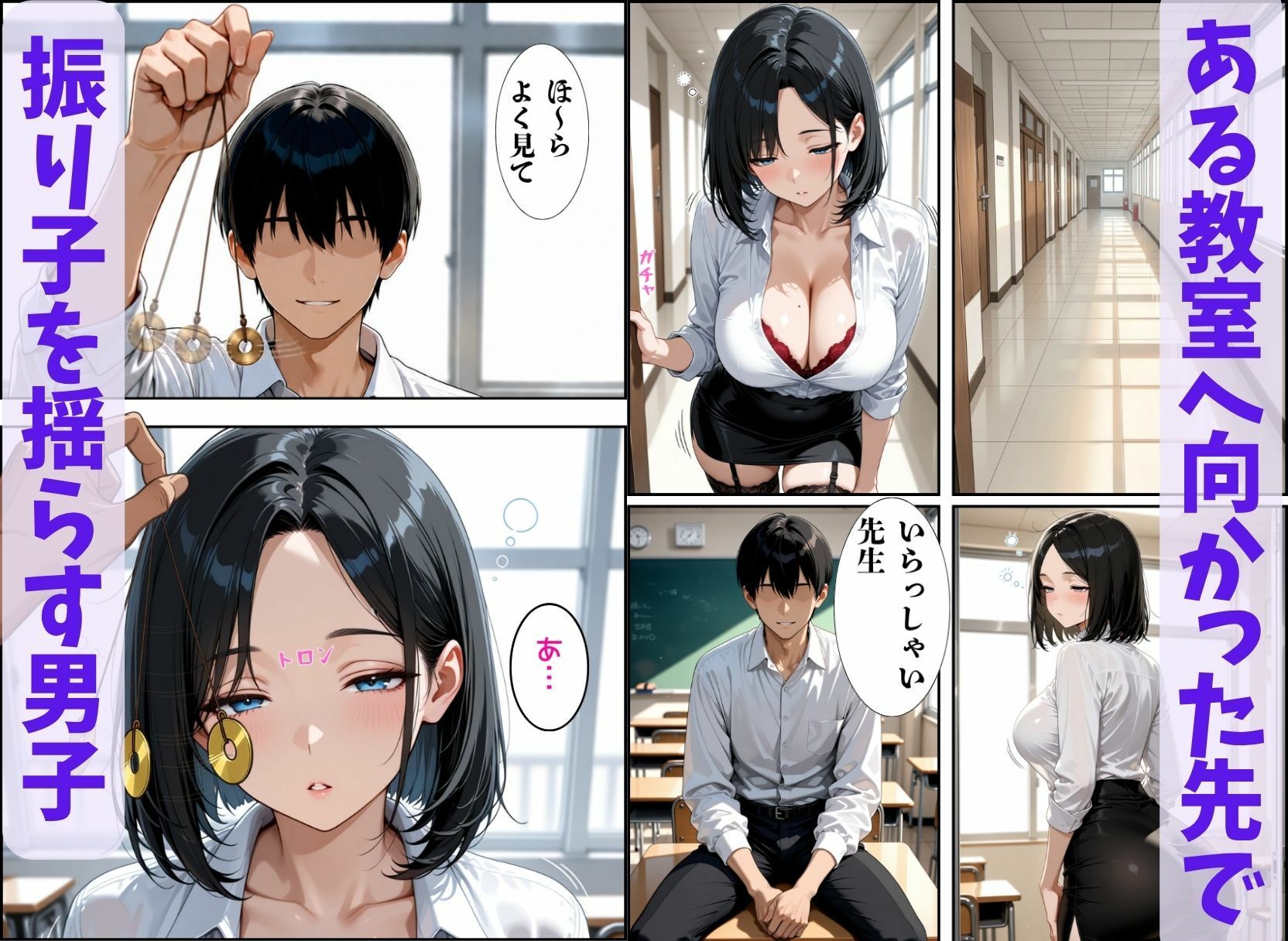 美人教師、淫乱催●術を掛けられて・・・ サンプル5ページ目