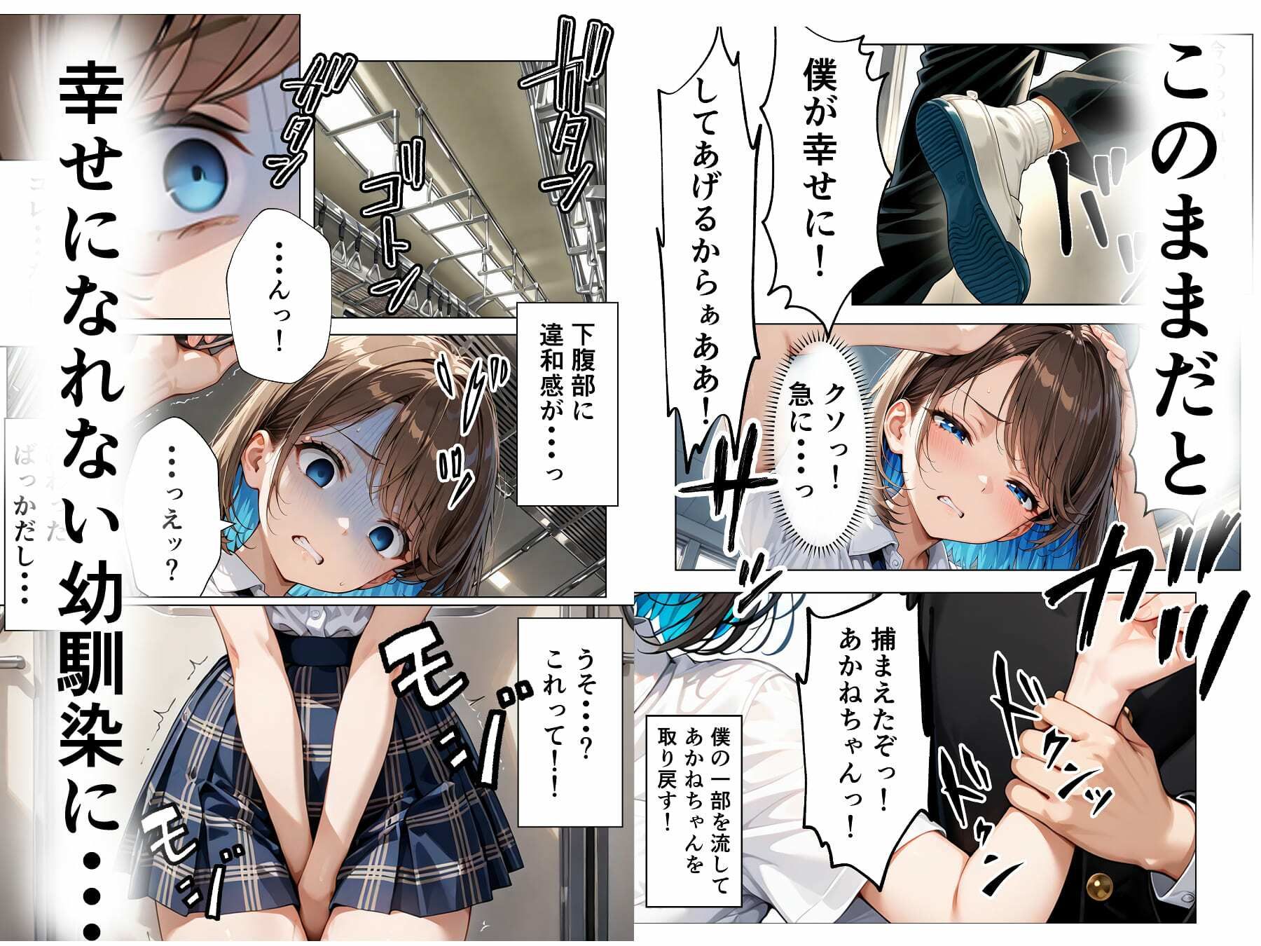 学園排泄  幼馴染がいじめるので人格排泄して幸せになります サンプル2ページ目