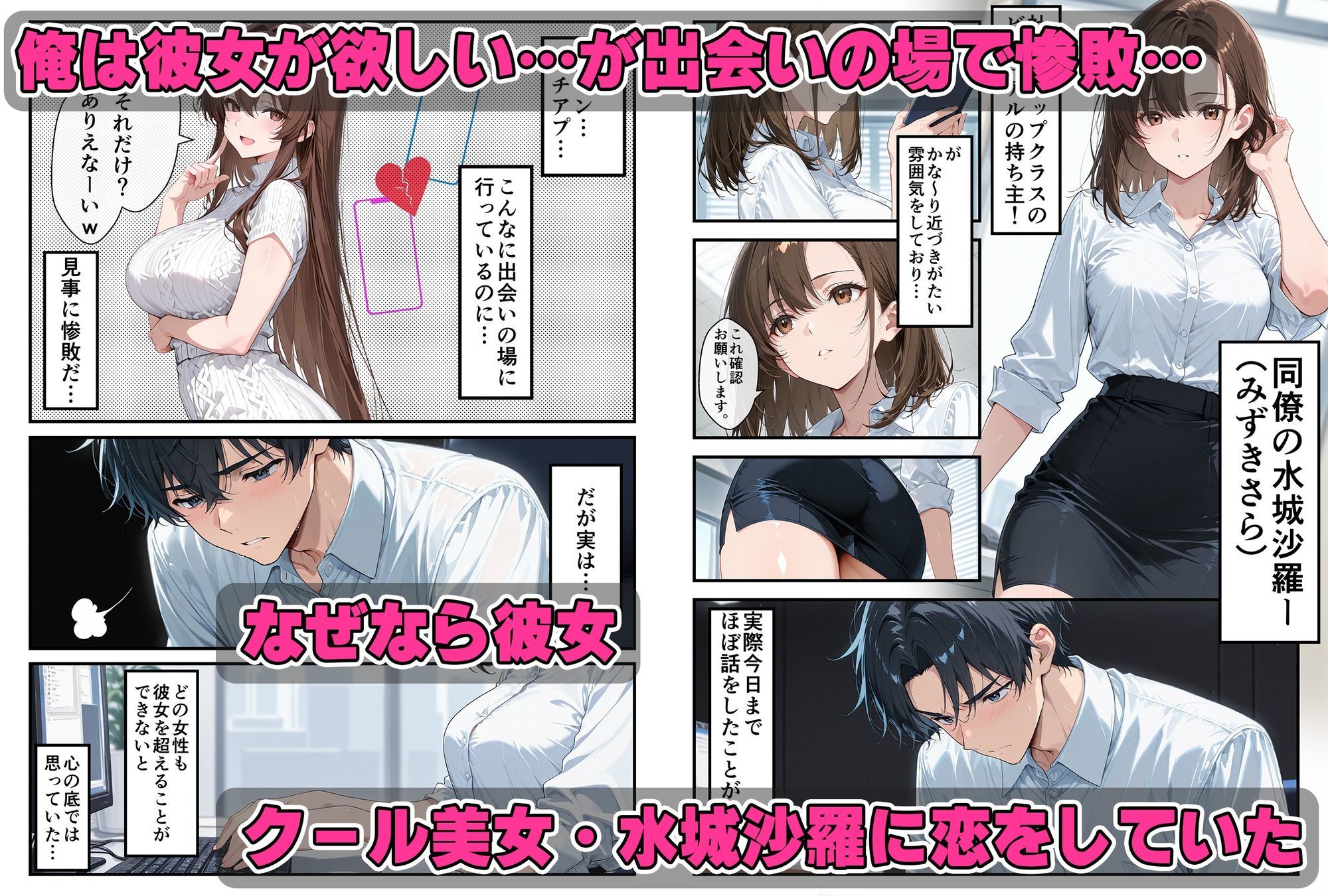 クール美女に告白〜恋愛下手で処女の彼女は天然無自覚にエロかった サンプル1ページ目