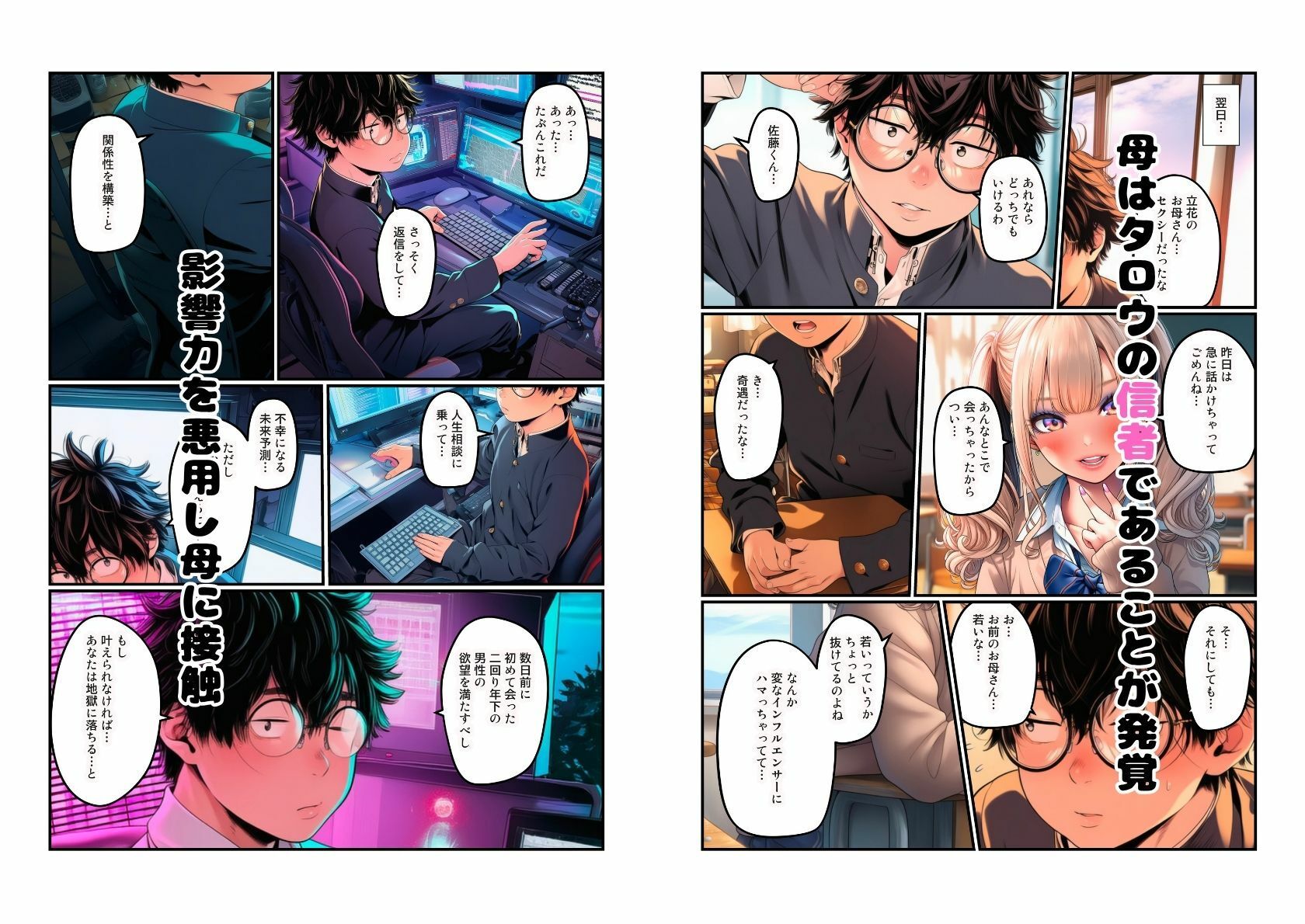 【熟女とJK  母娘丼】陰キャ男子から洗脳調教 サンプル2ページ目