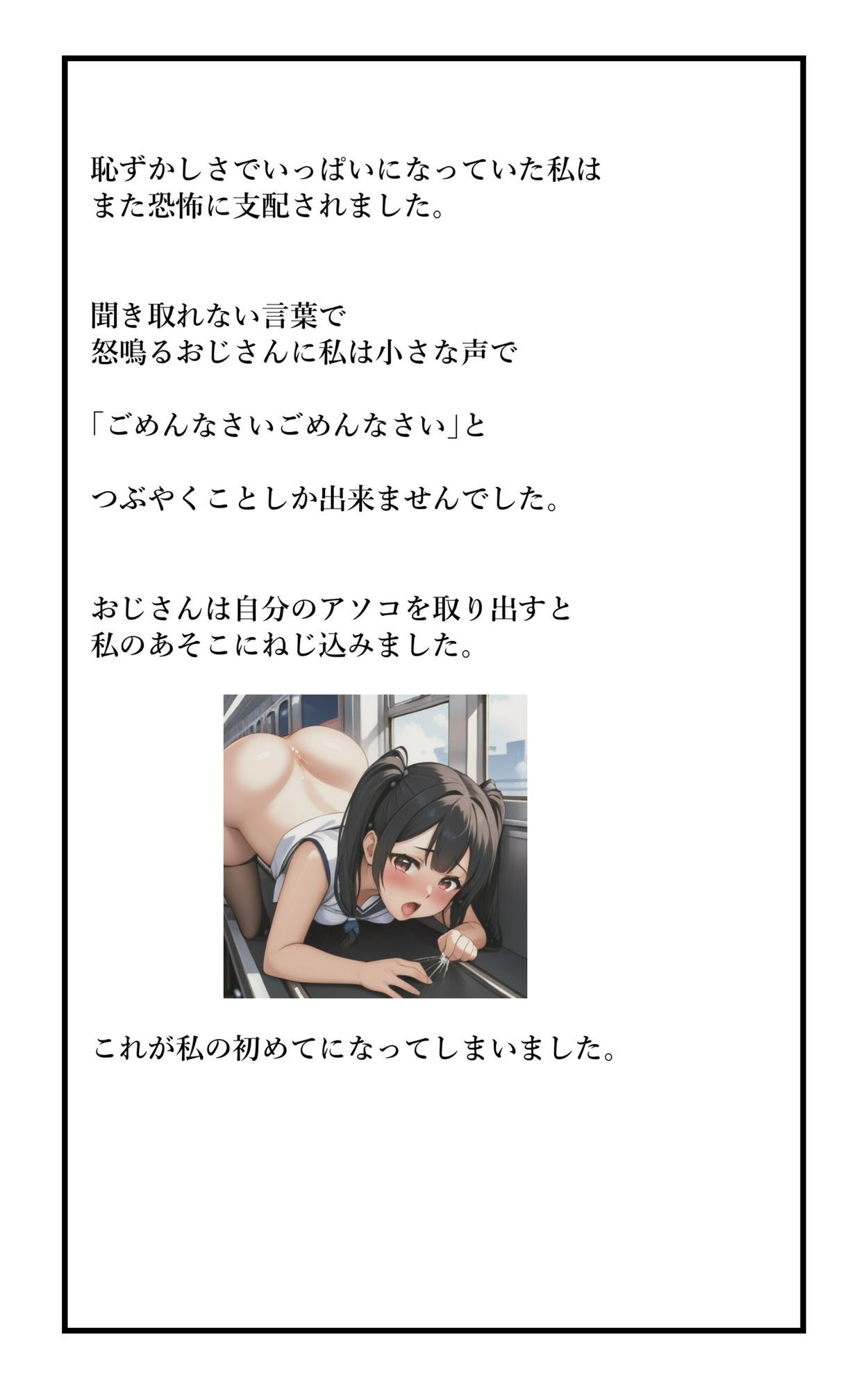 実録！人には言えない性体験  電車で無理矢理 サンプル4ページ目
