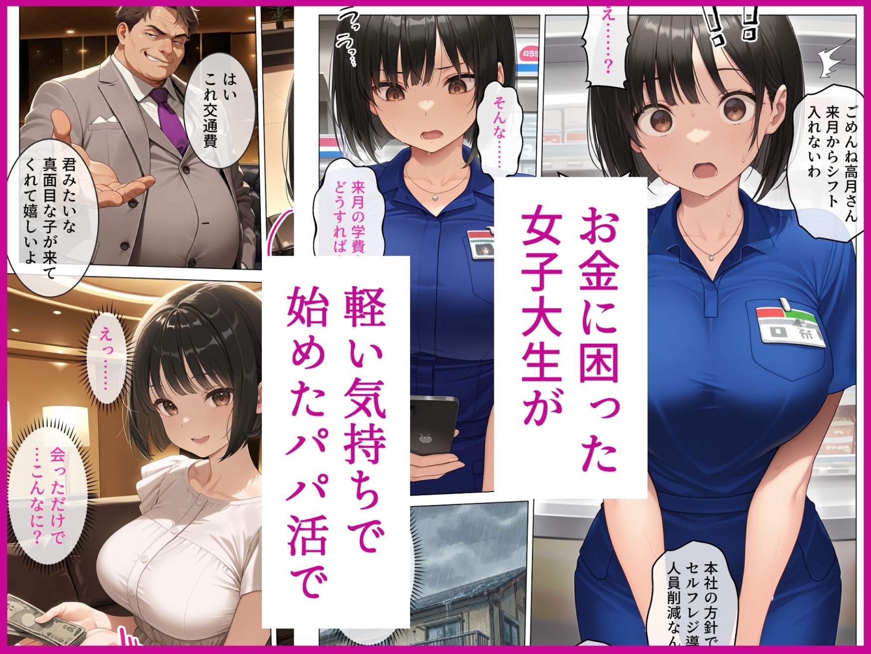 【総集編】パパ活シリーズ 〜脅迫・パパ活で堕とされる女たち〜 完全メス堕ち4作品収録 サンプル4ページ目