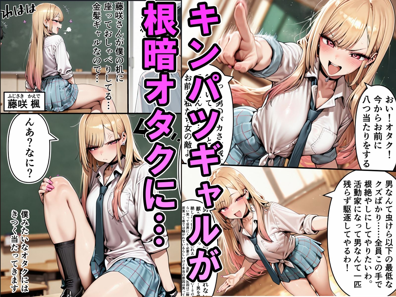 金髪ギャルの逆レ●プ堕ち！根暗オタクのバカデカチンポに子宮メロメロ〜強●オナニーからコスプレ生ハメ孕ませまで〜 サンプル2ページ目